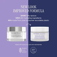 Marcelle Moisture Cream 24h Moisturizing with Hyaluronic Acid & Niacinamide, Bonus size, 75 mL
