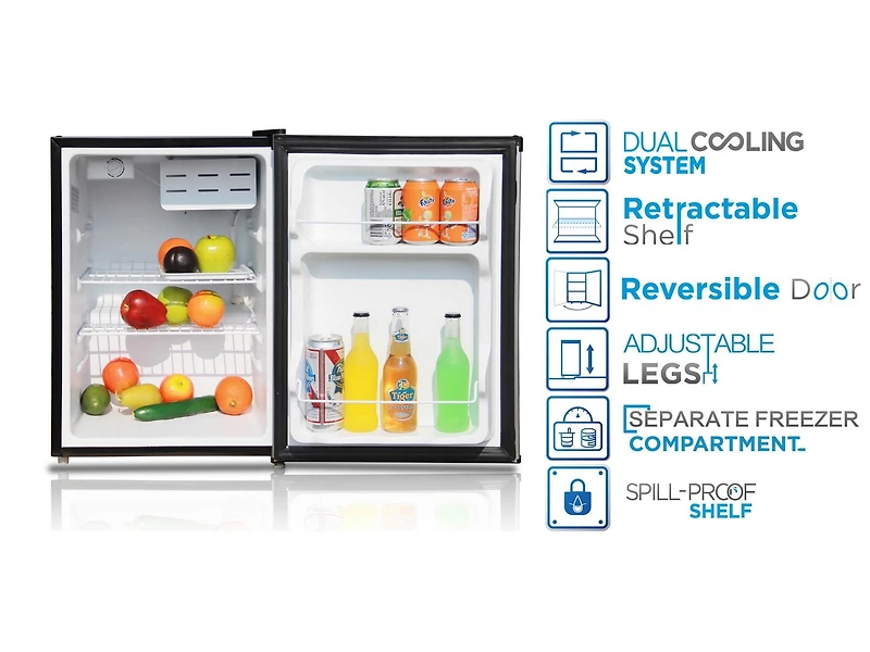 Arctic King 2.4 Cu Ft Single Door Mini Fridge, Refrigerator