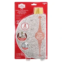 12"TINSEL ORNAMENTS SILVER