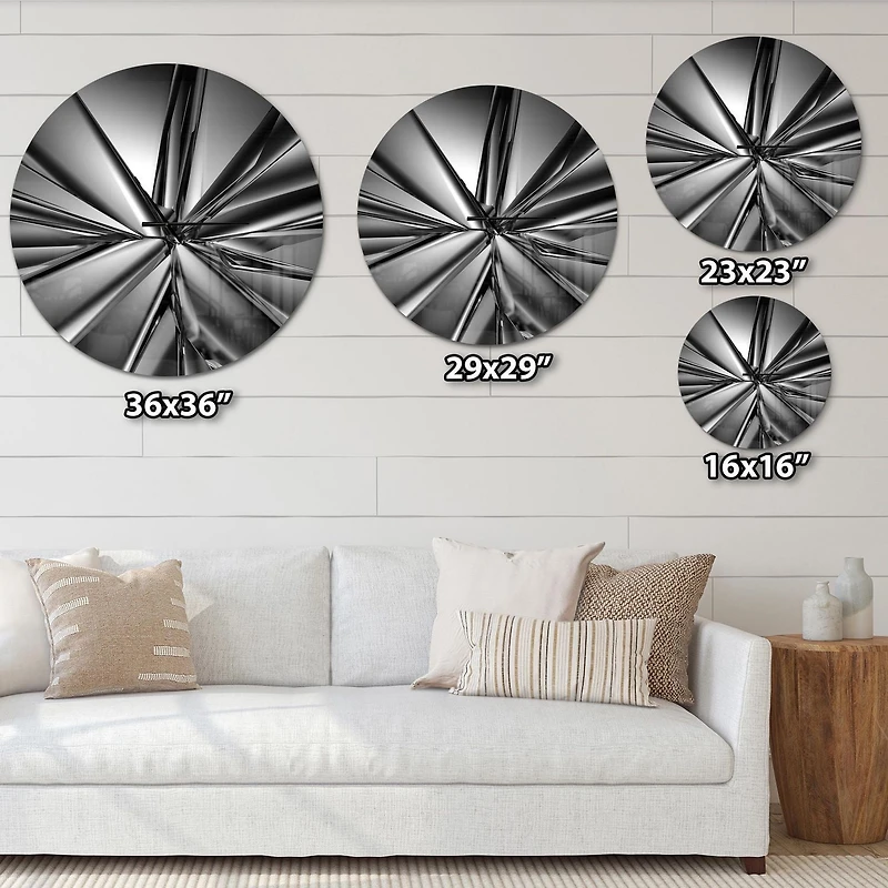 Designart 'Futuristic Crystal ' Modern wall clock