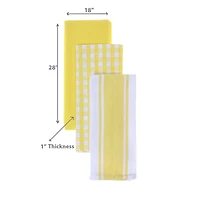 3 Pack Kitchen Towel Set Yellow Plaid