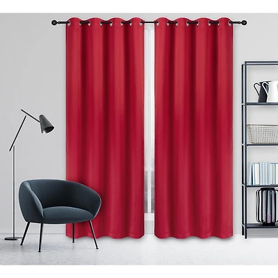 Safdie & Co. Rideau 2PK 84L Tissé Blackout Rouge