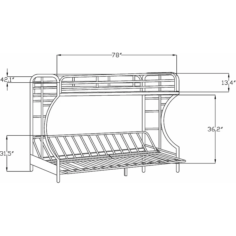 SLVR TWIN/FULL FUTON - FRENCH