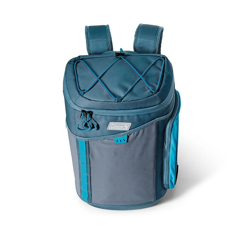 Coleman SPORTFLEX 30-Can Soft Cooler Backpack, Ocean Blue
