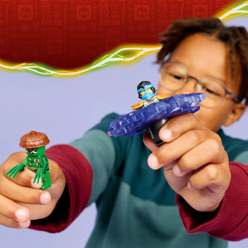 LEGO NINJAGO Nya vs. Mutation Monster Spinner Building Toy for Boys & Girls - Ninja Toy Figures & Playset for Kids, Ages 6+ - Includes 2 Minifigures for Pretend Play - Gift Idea for Birthdays - 71849