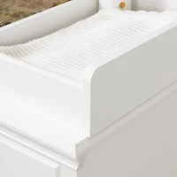 Table à langer avec pourtour pour Bébé, fini Blanc solide, collection Cotton Candy de Meubles South Shore