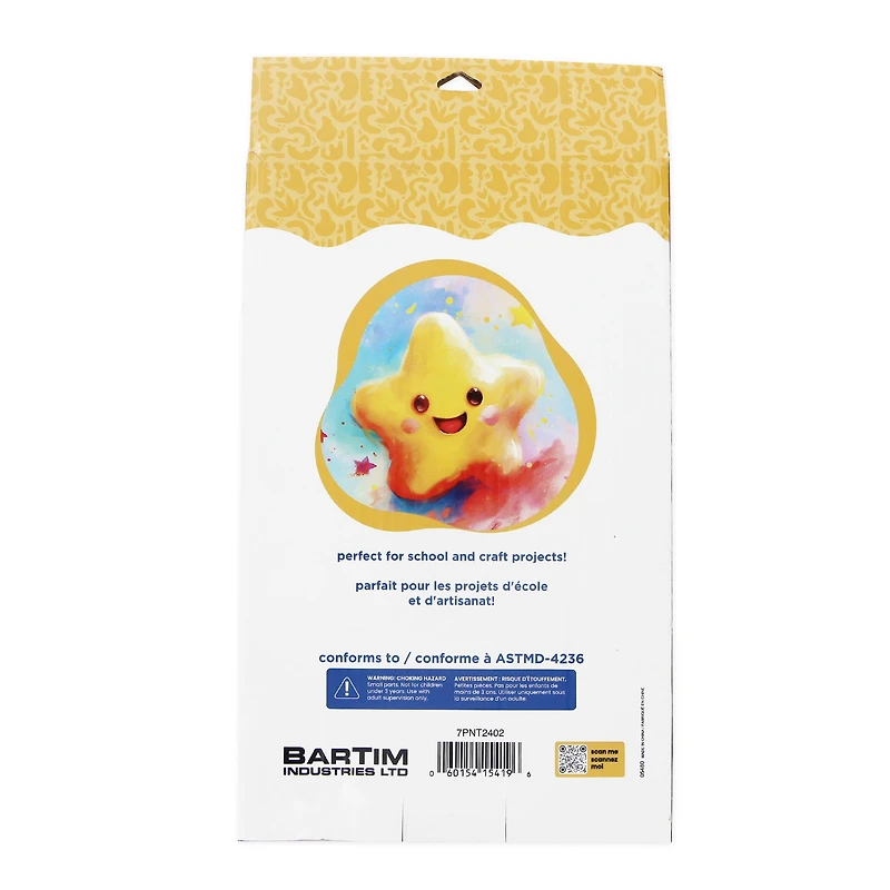 TINY HANDS Washable Tempera Paint Value Pack — 24 Colours (Ages 3+), WASHABLE PAINT 24PC