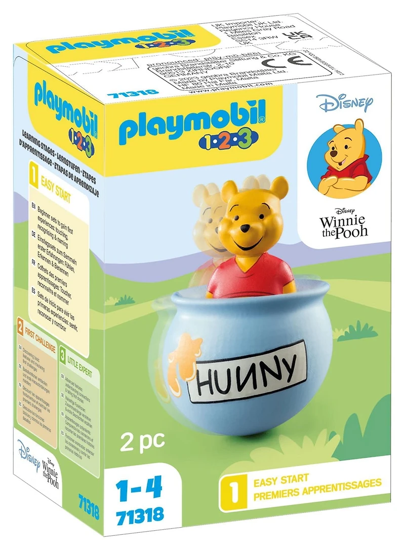 Playmobil 1.2.3 & Disney: Winnie l'ourson et culbuto pot de miel
