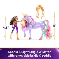 Unicorn Academy, Sophia & Light Magic Wildstar with Rainbow Light-up Effects