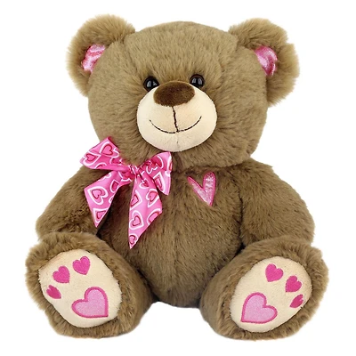 Way to Celebrate Valentine’s Day Snuggly and Cuddly Teddy Bear, Brown