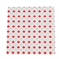 Way to Celebrate! Red And White Maple Leaf Paper Luncheon Napkins, 6.5in, 18ct
