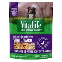 VitaLife Sweet Potato & Duck, All Natural Dog Treats, 750 g Hand Wrapped Treats