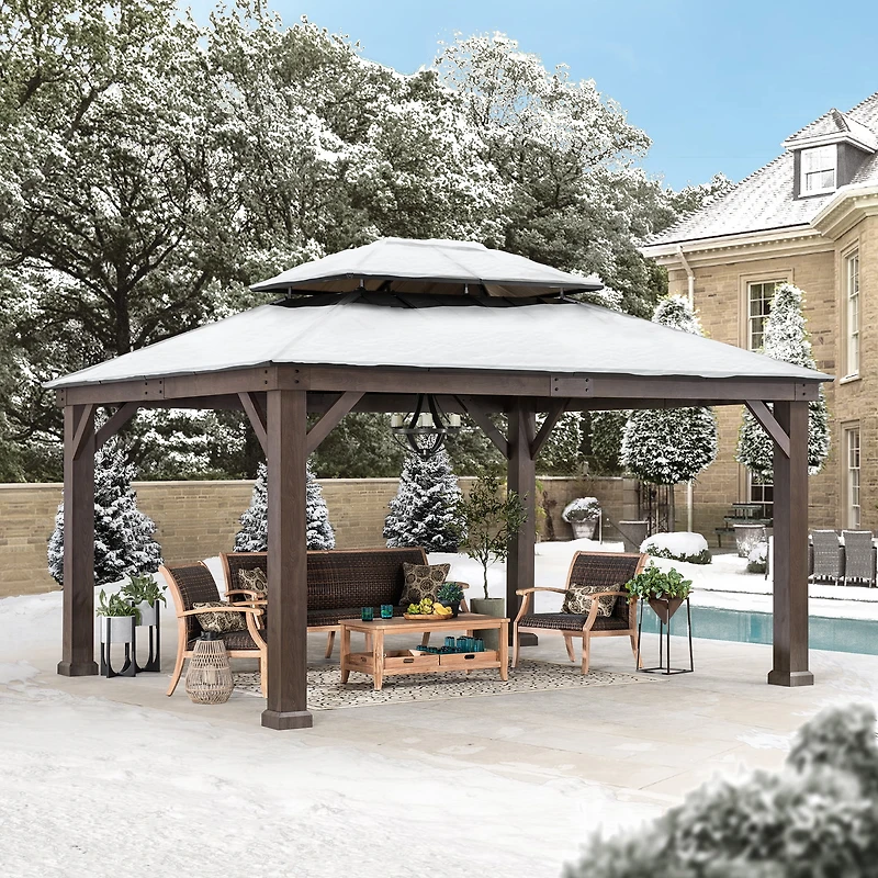 Sunjoy 13 ft. x 15 ft. Fenwick Hardtop Gazebo