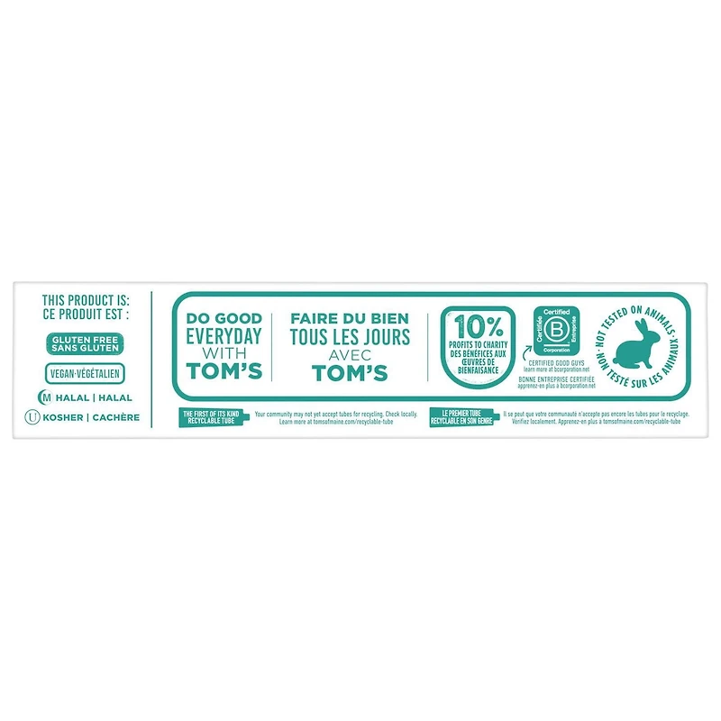 Dentifrice naturel Simplement blanc Menthe poivrée (sans fluorure) 85 ml