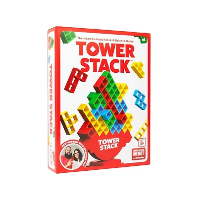 Tower Stack par What Do You Meme? – Jeu d’empilage et d’équilibre en duel pour enfants et familles, comprend des blocs et des instructions, 8 ans et plus par Relatable et @Games4Two