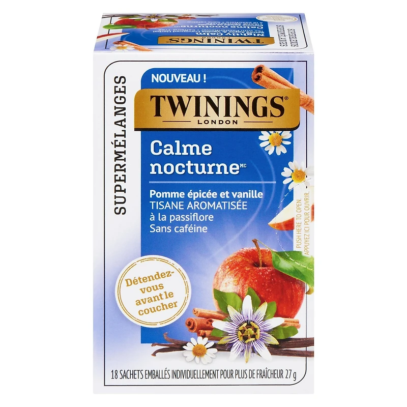 Twinings Superblends Nightly Calm 18 Tea Bags, Spiced Apple & Vanilla