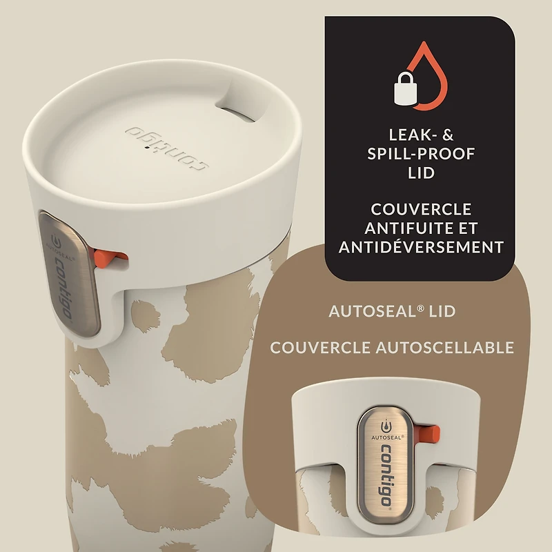 Contigo x Ally Love West Loop Vacuum-Insulated Stainless Steel Travel Mug with Easy-Clean AUTOSEAL Lid, 16 oz (473 ml)