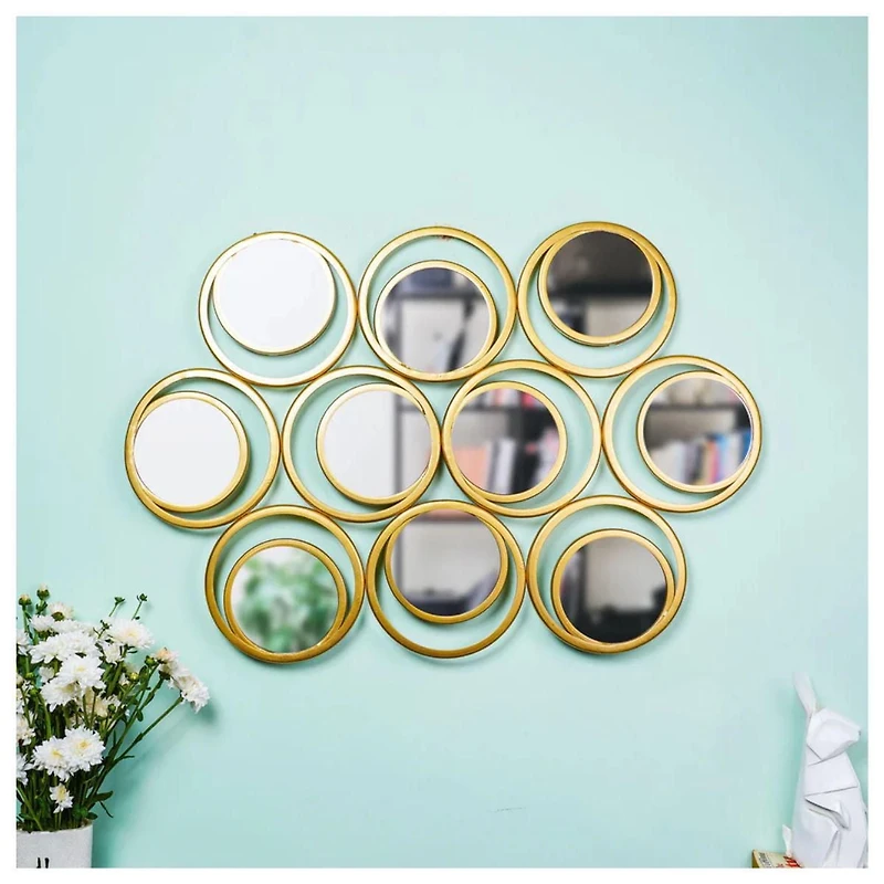 Miroir mural Torak avec 10 miroirs circulaires
