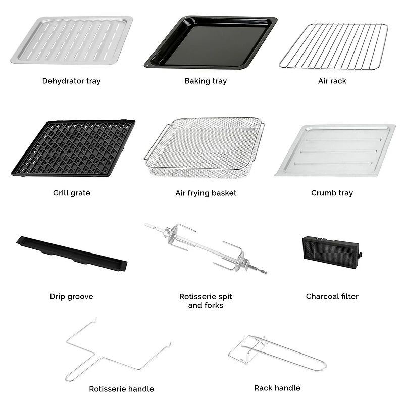 Kalorik MAXX® 26QT Digital Air Fryer Oven & Smokeless Grill with 22 Presets & 11 Accessories