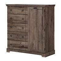 South Shore Lilak Door Chest with 5 Drawers