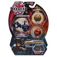 Bakugan Starter Pack 3-Pack, Darkus Mantonoid, Collectible Action Figures, for Ages 6 and Up