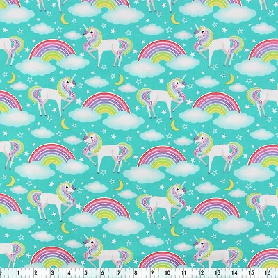Fabric Creations Tissu de coton au mètre Licorne multi 107 cm (42")