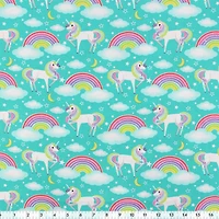 Fabric Creations Tissu de coton au mètre Licorne multi 107 cm (42")