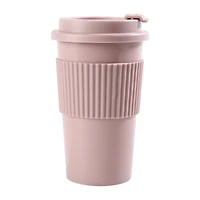 Mainstays 18oz Plastic Coffee Tumbler, Pink
