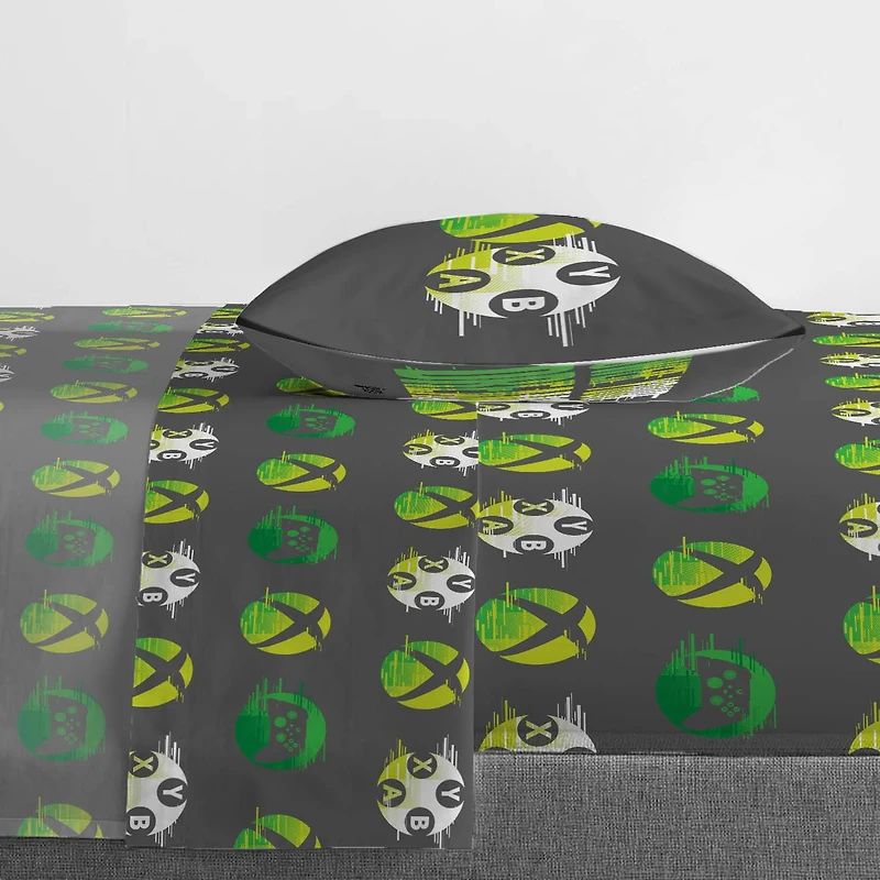 Xbox Ensemble de Draps 3-Pièces pour Lit 1 Place, 100 % Polyester