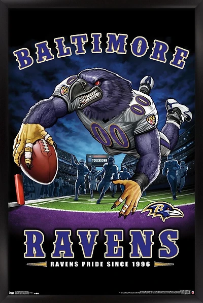 NFL Baltimore Ravens - End Zone 17 Wall Poster, 14.725" x 22.375"