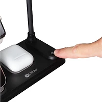 Lampe de bureau à DEL OttLite avec station de charge multiple, noir Lampe de bureau à DEL