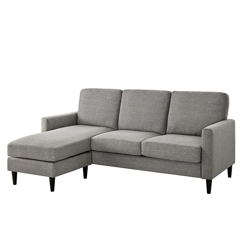 Dorel Living Kaci réversible contemporain rembourré en coupe, gris