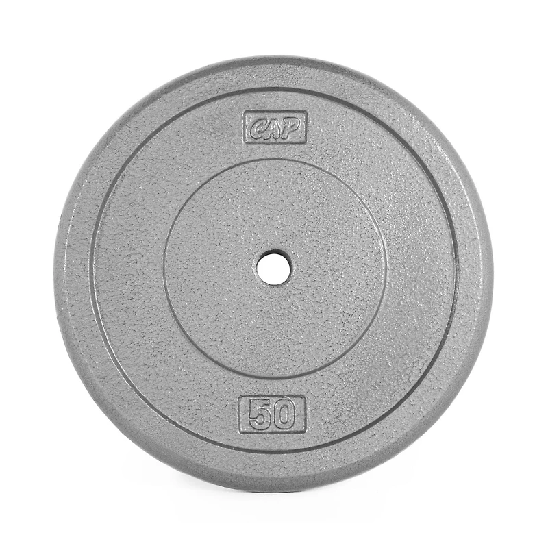 CAP Barbell Standard Cast Iron Weight Plate, 50 lb, Gray