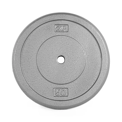 CAP Barbell Standard Cast Iron Weight Plate, 50 lb, Gray
