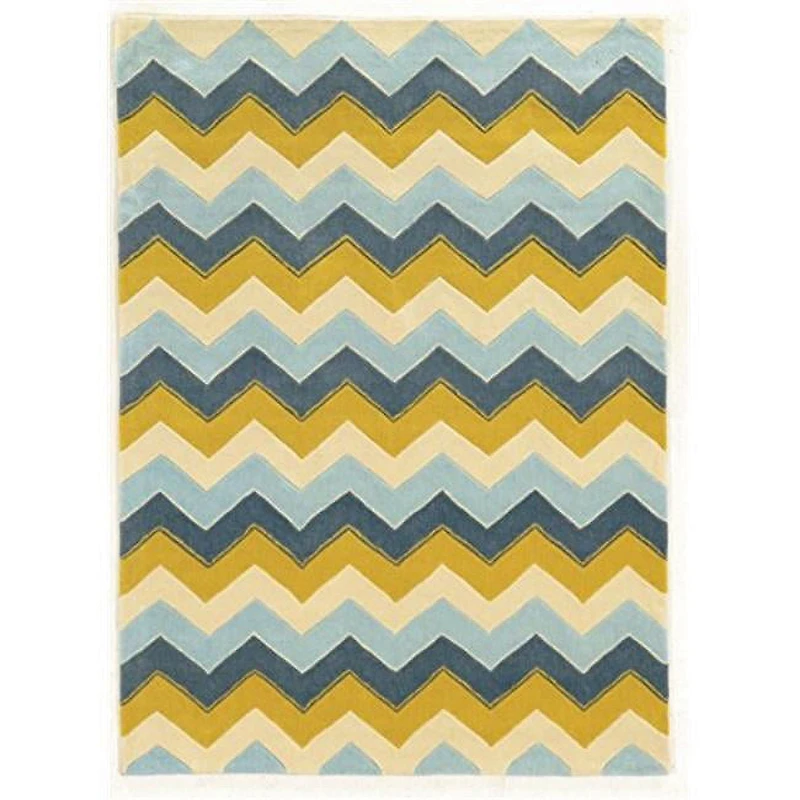 5X7 TRIO ZAG BLUE AN - FRENCH
