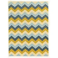 5X7 TRIO ZAG BLUE AN - FRENCH