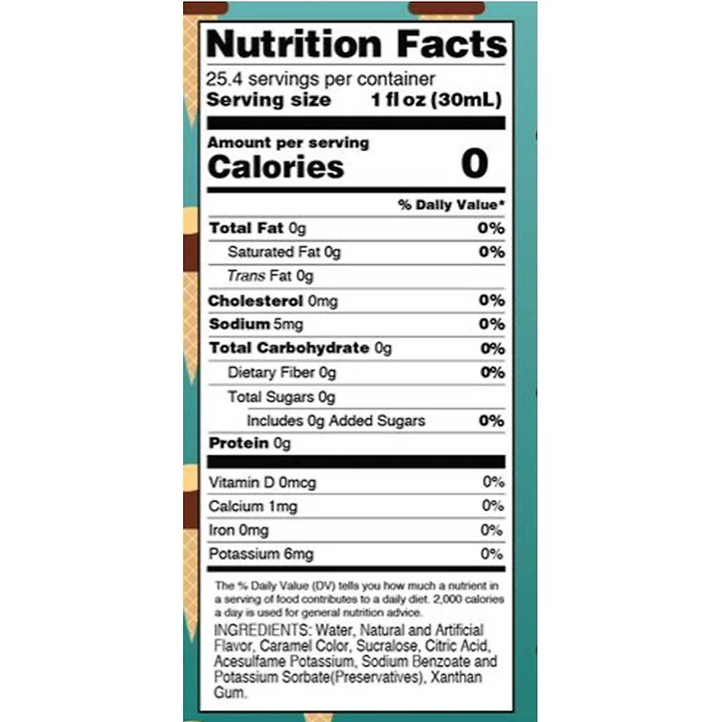 Skinny Mixes, Sugar Free Syrup, Caramel Fudge Waffle Cone, 750ml Skinny Mixes, Sugar Free Syrup, Caramel Fudge Waffle Cone, 750ml