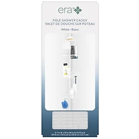 Era Pole Shower Caddy White, Adjustable Height 82.5-96in