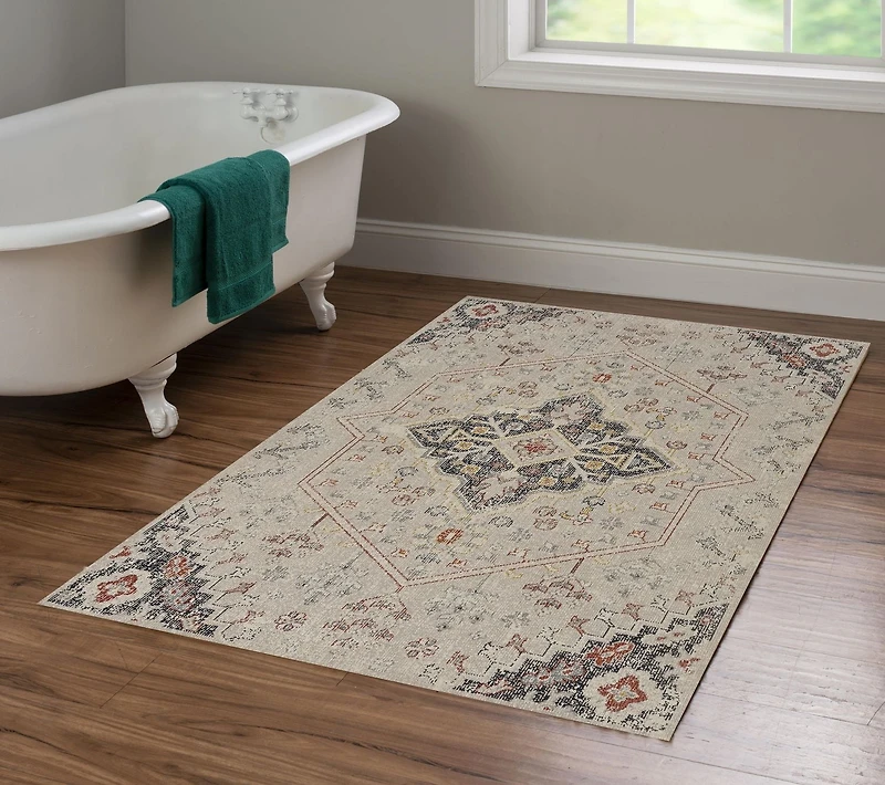 Great Zero Rollins Ivory & Navy 3' x 5' Accent Rug