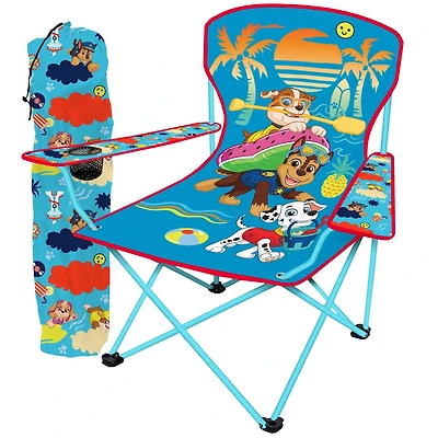 Danawares Paw Patrol Polyester Youth Camp Chair with Cup Holder, Paw Patrol Youth Camp Chair