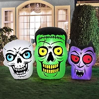 Trio de monstres gonflables de 1,8 m d’Occasions - Décoration d'extérieur pour Halloween