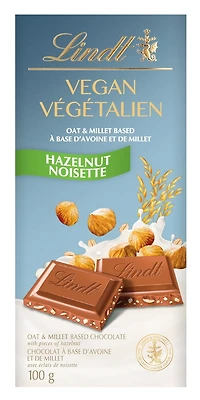 Lindt Vegan Hazelnut Chocolate Bar, 100 Grams, 100g