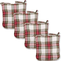 Coussin de chaise Celebration Plaid 16 "100% coton capitonné