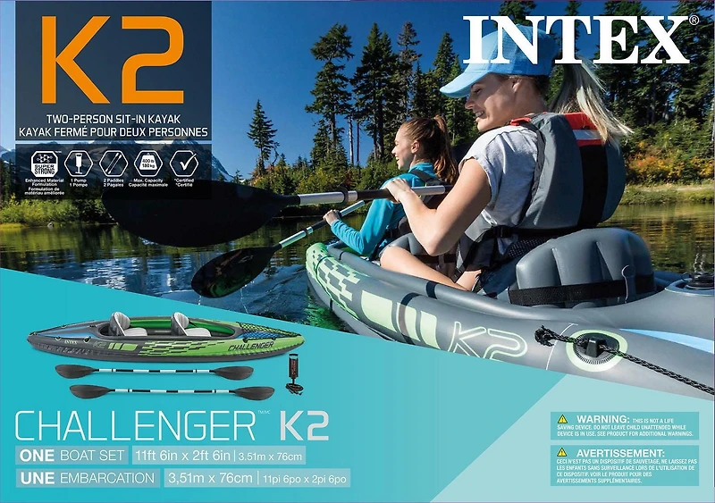 Intex Kayak Gonflable Challenger K2 0-24M