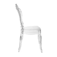 Heavenly Collection Clear Plastic Armless Chair