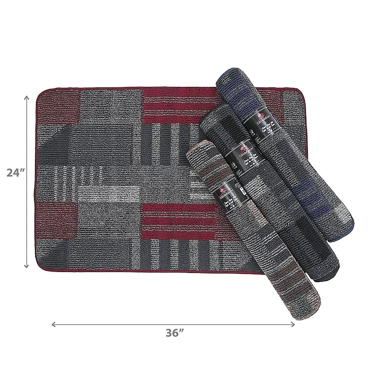 IH Casa Decor Zhara Heavy Tufted Floor Mat Asstd 2' X 3' - Set of 4