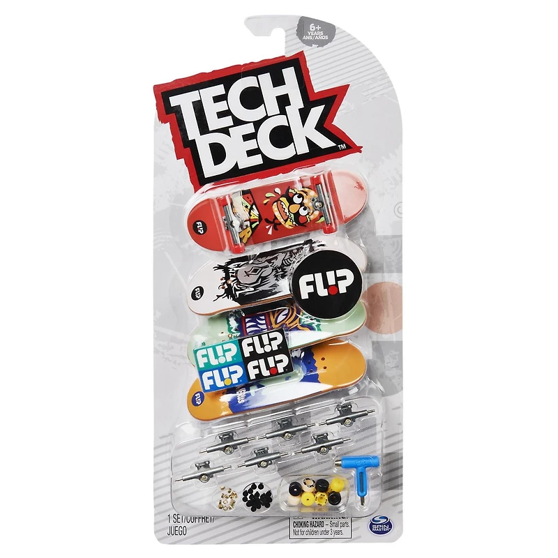 Tech Deck, Coffret de 4 fingerboards Ultra DLX Fingerboard, Flip Skateboards, Mini-skateboards à collectionner et personnaliser