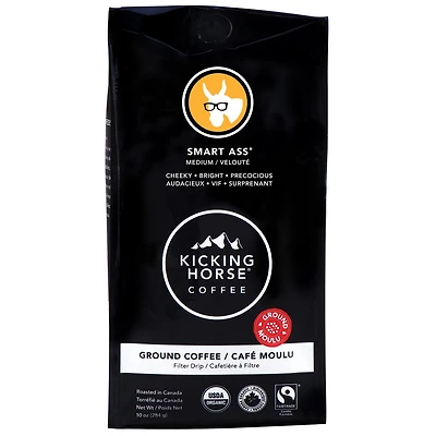 Café moulu à torréfaction corsée Smart AssMD biologique Coffee de Kicking HorseMD 284 g - Café Moulu
