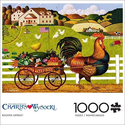 Buffalo Games - Charles Wysocki - Rooster Express - 1000 Piece Jigsaw Puzzle