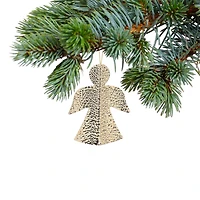Christmas Ornement Martelé Ange - Ensemble De 12